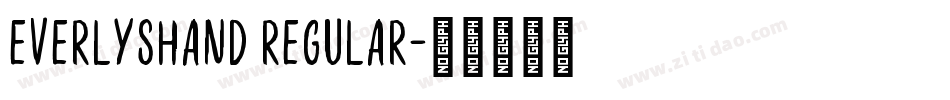 EverlysHand Regular字体转换